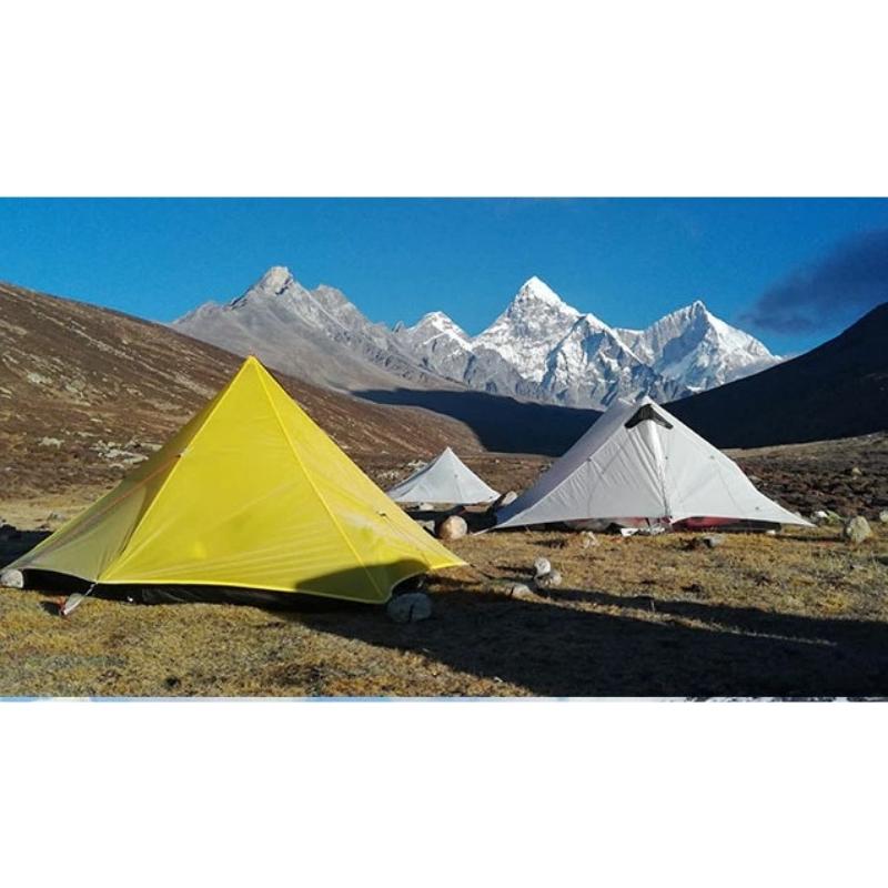 Tente Ultra Légère 1 place - LanShan UL 1 jaune de 3F UL Gear - Tente de randonnée ultra légère - Koksoak Outdoor